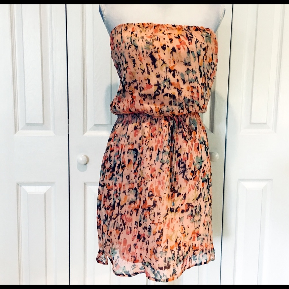 Gypsy 05 like new silk strapless patterned dress